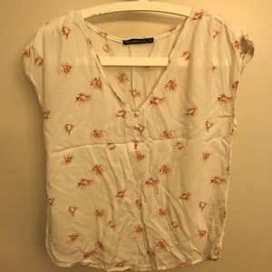 Abercrombie XS white floral